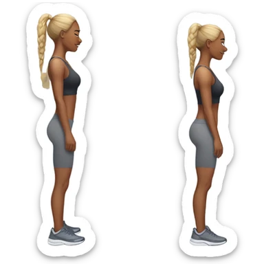 Woman in gym clothes doing glute bridge sticker
