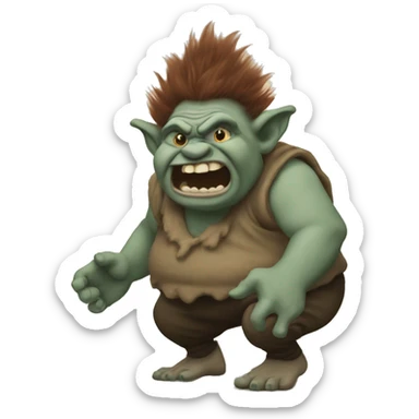 Ugly troll farting so hard he’s flying sticker