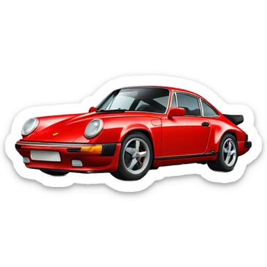 Red Porsche 911 sticker