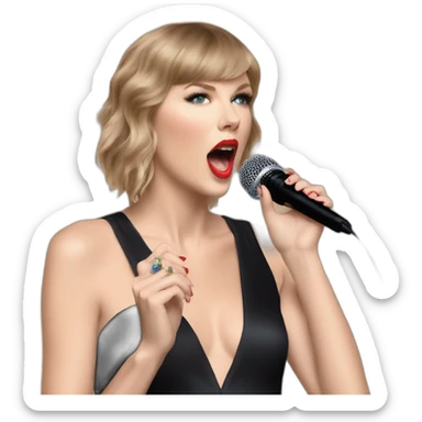 Taylor Swift eat her microphone  sticker