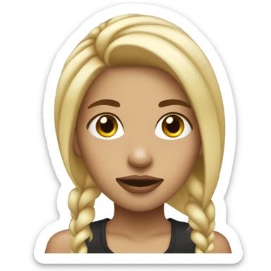 blonde girl with lots of face piercings sticker
