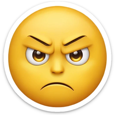 A emoji face pissed off  sticker