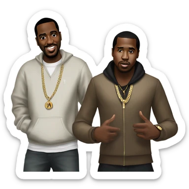 P diddy rapper, and meek mill rapper sticker