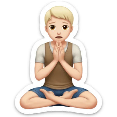 Desperate ex begging on knees sticker