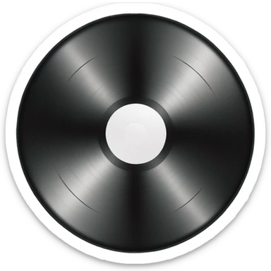 black music disk sticker