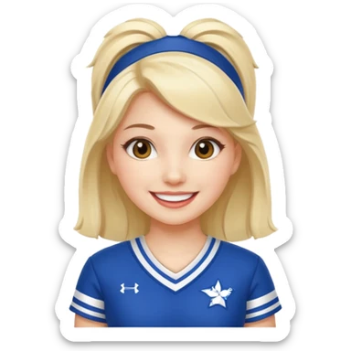 Cheerleaders white sticker