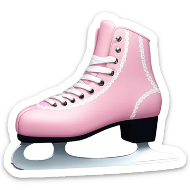 Pink figure skate  sticker