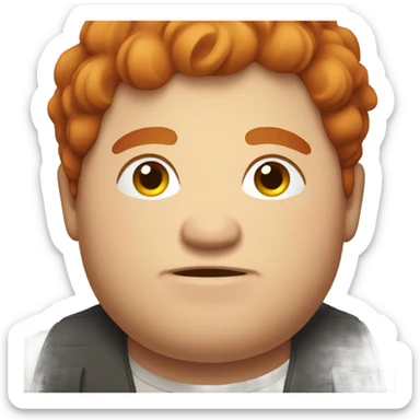 Redish hair guy chubby sticker