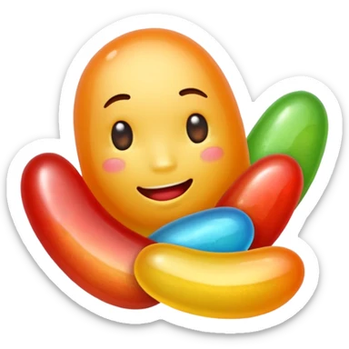 Jelly bean sticker