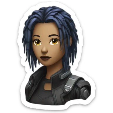 cyberpunk v female sticker