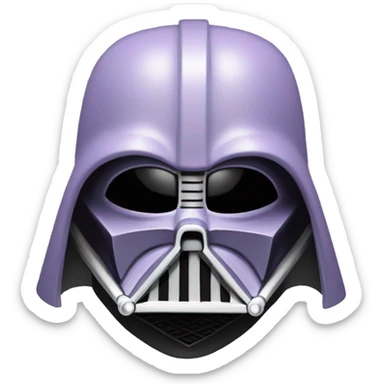 Lavender gray Pig darth Vader mask face armadillo darth Vader fanned tail feathered tail pig armadillo darth Vader face sticker