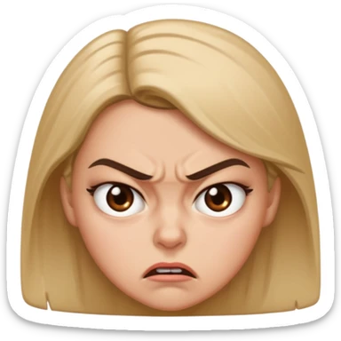 Angry girlfriend  sticker