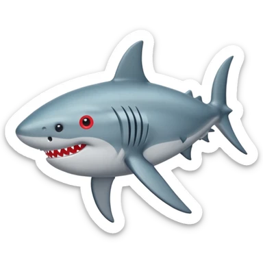 Tiburón con ojos de corazon sticker