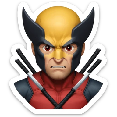 Wolverine from Deadpool & Wolverine movie sticker