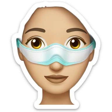 lasik eye surgery mask brunette sticker