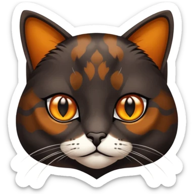 dark tortoiseshell cat sticker