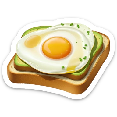 avocado toast and eggs  sticker