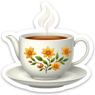 a cup of tea sticker