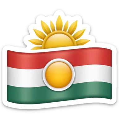 Take the Hungary flag and add a yellow sun in the middle center sticker