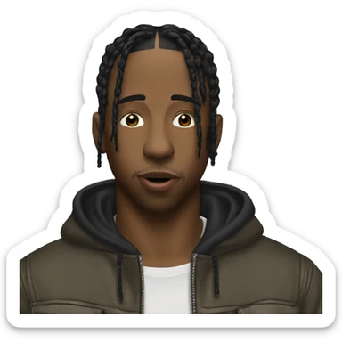 Travis Scott telling a secret  sticker