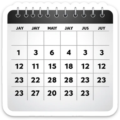 3 x 30 days calendar sticker