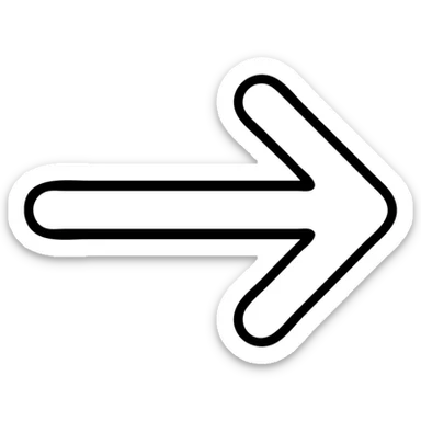 A simple right-pointing arrow icon sticker