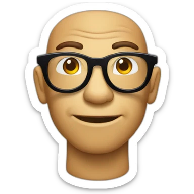 Singe avec des lunettes rond sticker