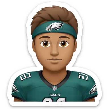 CHAD wearing a Philadelphia Eagles jersey sticker