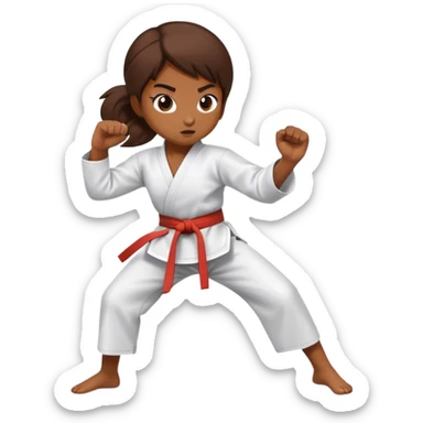 karate girl sticker
