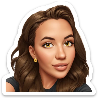 smiling girl with earrings sticker