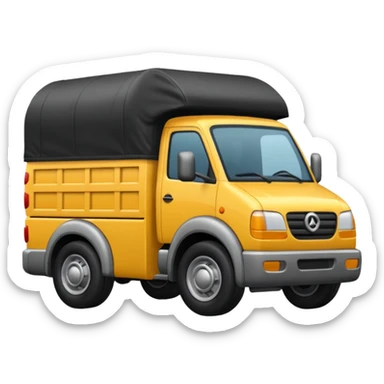 quiero un emoji de un camion de envios en tonos negro sticker