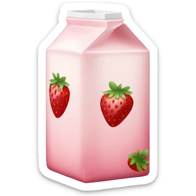 Strawberry milk carton sticker