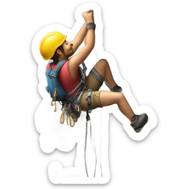 Rock climber sticker