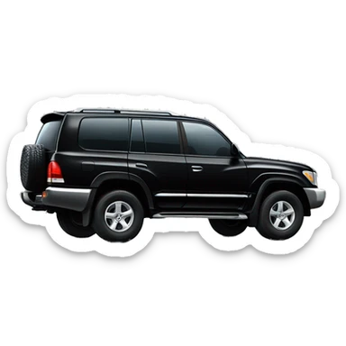 one black toyota land cruiser 100 sticker