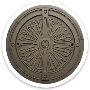 Art nouveau manhole cover sticker