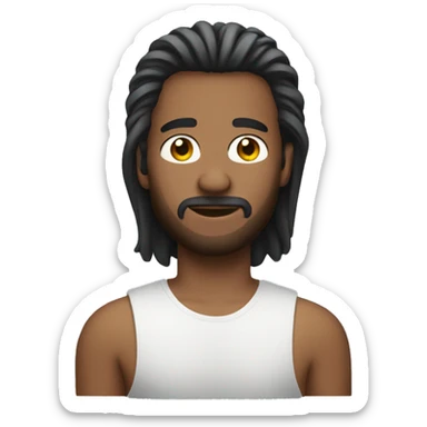 man wit MULLET hairstyle sticker