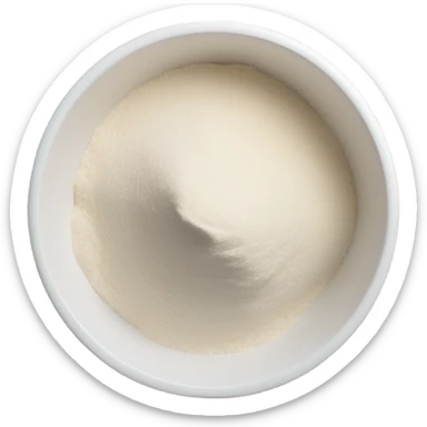 flour mixture in a white bowl sticker