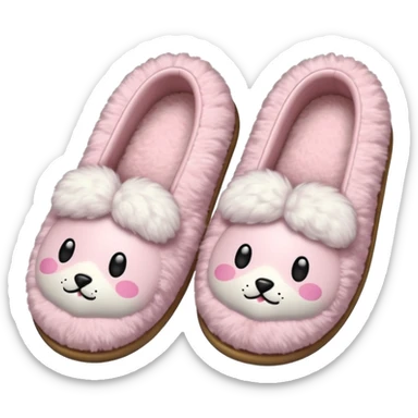 cozy slippers light pink sticker