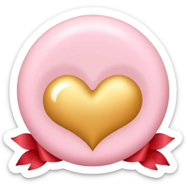 Romantic pink-red-gold-yellow-white pastel lush aesthetic sticker