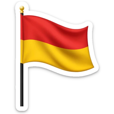 Bandera con colores, rojo, amarillo y negro, inspirada en Alemania sticker