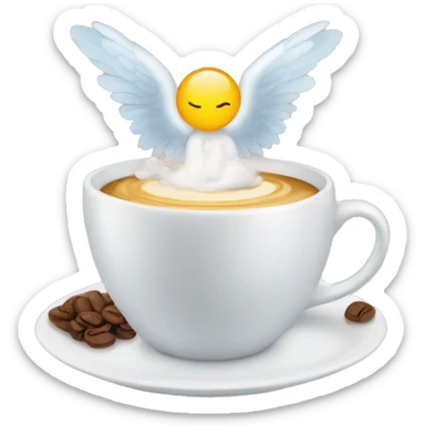 Un ange qui prend un café  sticker