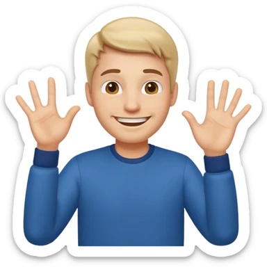 crea un emoji de un hombre cuerpo completo sticker
