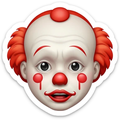 clowns with crying 😢 face without tears sticker