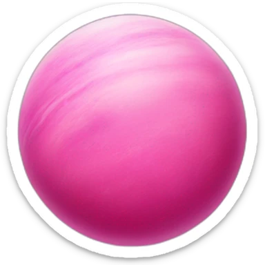Pink planet sticker