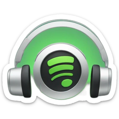 Spotify logo with heaphones sticker
