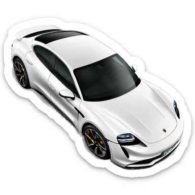 A Porsche taycan full image speeding sticker