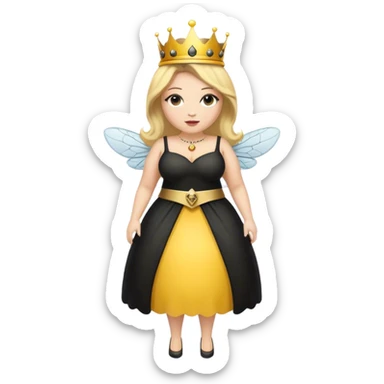 Full Body  plus size Queen bee woman with  blonde hair sticker