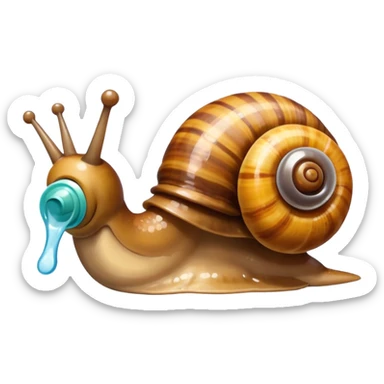 snail with a pacifier sticker