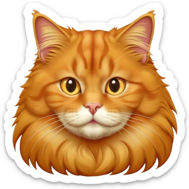Maine Coon fat orange golden cat sticker