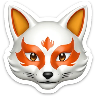 kitsune mask sticker